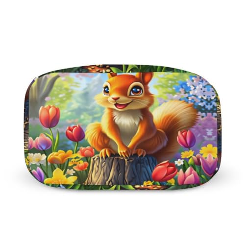 Spring Squirrel Flowers Lunch Bag for Women Men | Insulated Lunch Box Leakproof Food Meal Containers Reusable Foldable 6L Capacity Lunch Tote Bags for Work Picnic Travel - color: style-10