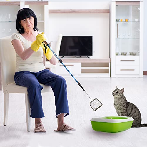 Sand Dipper Metal Cat Litter Scoop – Long Handle Cat Poop Scooper for Litter Box (27”), Heavy-Duty Stainless Steel Kitty Litter Scoop (Junior) - size: 4 - Junior