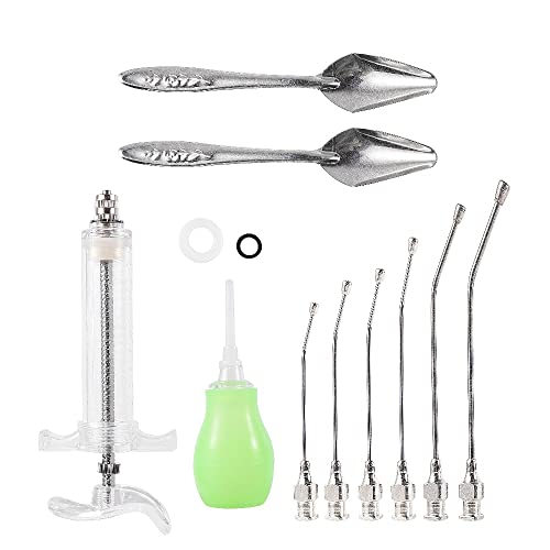 PONLEE Bird Feeding Syringe Manual Feeding Rearing Gavage Curved Needle Medication Tube 20ML - size: 20ML