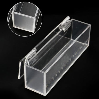 Clear Acrylic Fry Incubator Case Hatching Box with Measurement Scale for Juvenile Isolation and Viewing Miniature Aquatic Species Tank 1 Pack - color: small