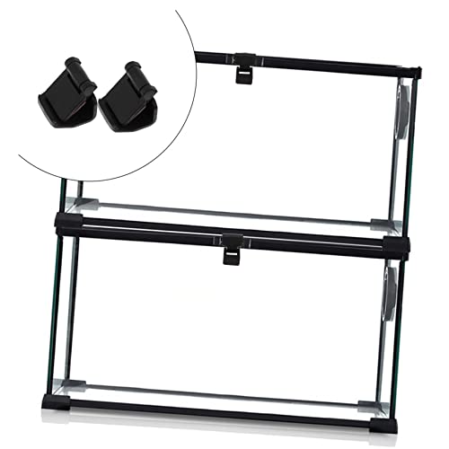 UPKOCH 2-Pack Turtle Terrarium Buckle Glass Escape Latch for Reptile Feeding Tank Accessories Secure Breeding Box Lock for Aquatic and Terrestrial Pets