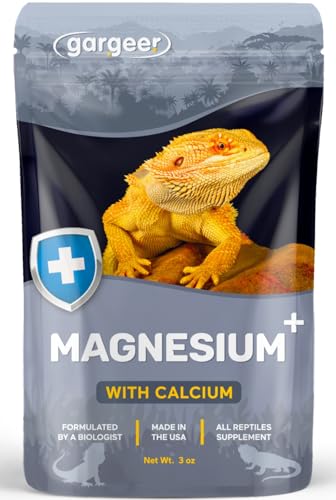 Gargeer 3oz Magnesium & Calcium Supplement for All Reptiles. Made in USA | Dual mineral support with 5× absorbable chelated magnesium & calcium! Supports bone, nerve & muscle health in reptiles
