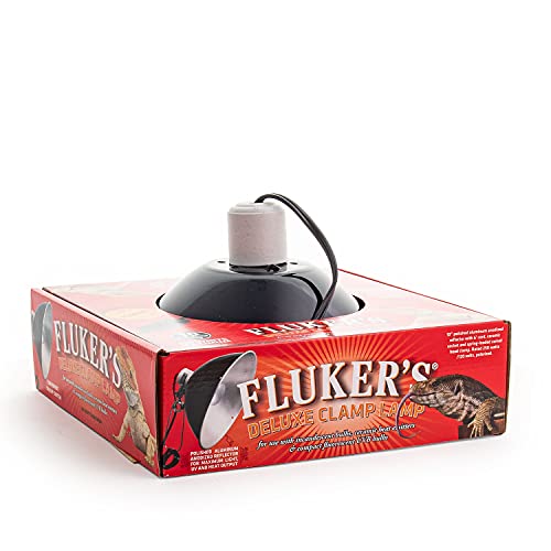 Fluker's Repta-Clamp Lamp, Heavy Duty Clamp Light For Reptile Tanks and Terrariums, UL/CUL Approved, Great for Reptile Basking, 250-Watt Maximum with On/Off Switch, 10" - size: 10-Inches