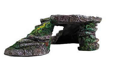 PENN-PLAX Reptology Shale Scape Step Ledge – Decorative Resin for Aquariums & Terrariums – Great for Reptiles, Amphibians, and Fish – Small - size: Small