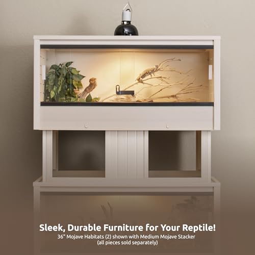 New Age Pet ECOFLEX Medium Maple Mojave Stacker for Reptile Habitats | 10 Year Limited Manufacturer's Warranty | Stackable Design, Accommodates Lighting Set-Up - color: Tan, size: Medium