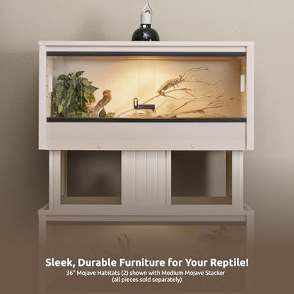 New Age Pet ECOFLEX Medium Maple Mojave Stacker for Reptile Habitats | 10 Year Limited Manufacturer's Warranty | Stackable Design, Accommodates Lighting Set-Up - color: Tan, size: Medium