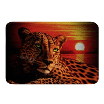 Moon Cheetah Area Rug Leopard Print Bath Rugs for Teens Boys,Animal Hide Wild Animal Skin Spot Rugs Novelty Wildlife Big Cat Kitchen Mat Ocean Beach Area Rug 16"x24" - color: Multi 04, size: 1'4" x 2' (Rectangular)
