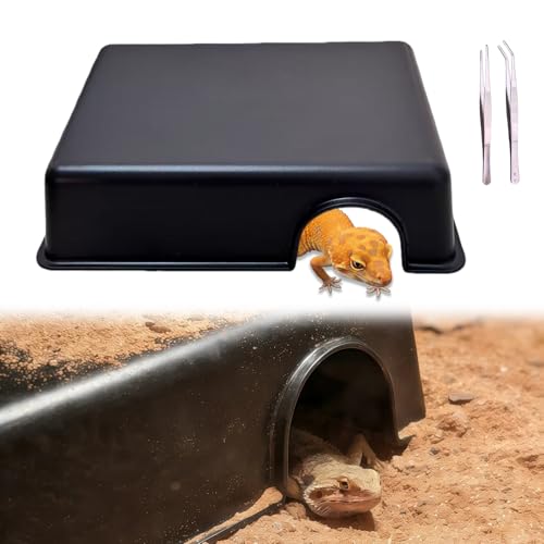 Reptile Hide Box,Snake Hide,Reptile Hides Cave for Tank,Small Animal Hideaway,Easy to Clean,for Snakes,Lizards,Leopard Gecko and Baby Ball Python(9.45"x2.36"x6.85")