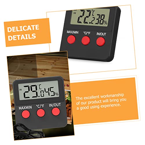 Abaodam 2sets Egg Incubation Thermohygrometer of Digital Reptile Tank Thermometer Hygrometer for Safe Touch Easy Use