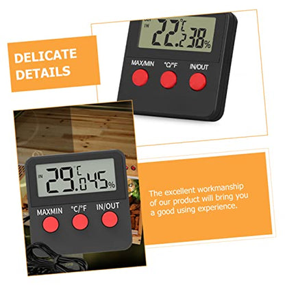 Abaodam 2sets Egg Incubation Thermohygrometer of Digital Reptile Tank Thermometer Hygrometer for Safe Touch Easy Use