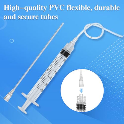 10 Pack 3ml Luer Lock Syringe - Syringes for Liquid with Soft Tube - Individually Pcakaged，Scientific Labs and Measuring, Refilling Inks - style: 3ml - 2.0mm Tube
