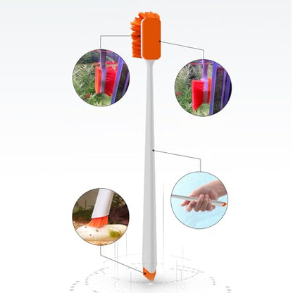 Vimvins Small Fish Tank Cleaner - Algae Scraper for Glass Aquariums - Aquarium Brush & Scrubber Tool Adapted for Cleaning Glass and Acrylic Aquariums. - size: 11.8 Inch