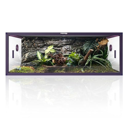 Lightweight 85 Gallon Reptile Enclosure for Snake, Bearded Dragon | Optimal Ventilation & Light Penetration by Rust Proof Mesh Top, Easy Assembly within 6 Steps with Clear Instruction - color: Royal Purple, size: 85 Gallon