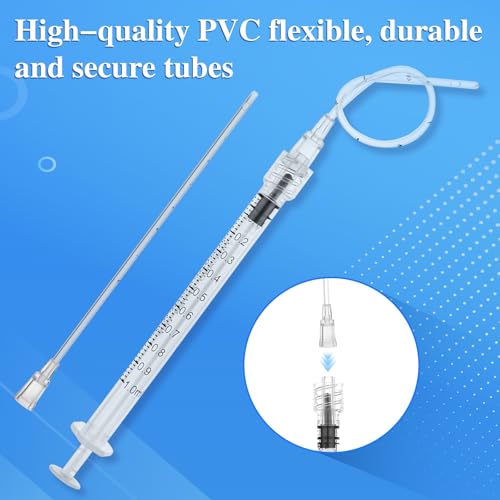 10 Pack 1ml Luer Lock Syringe - Syringes for Liquid with Soft Tube - Individually Pcakaged，Scientific Labs and Measuring, Refilling Inks - style: 1ml - 2.0mm Tube