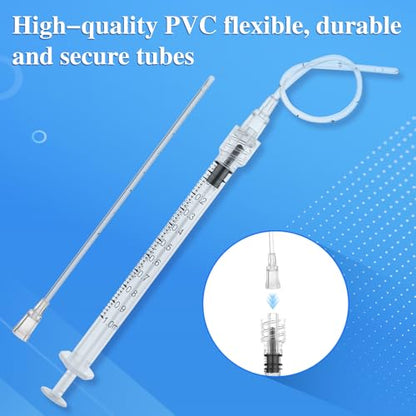 10 Pack 1ml Luer Lock Syringe - Syringes for Liquid with Soft Tube - Individually Pcakaged，Scientific Labs and Measuring, Refilling Inks - style: 1ml - 2.0mm Tube