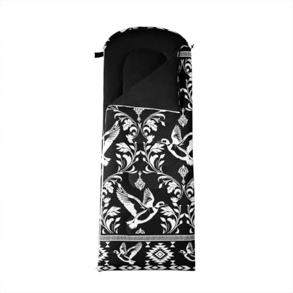 Erosebridal Longhorn Cow Skull Gothic Witchy Damask Sleeping Bag for Kids Camping Blanket for Hiking Travel Hunting Sleep Bag - color: Black and White Mallard Duck