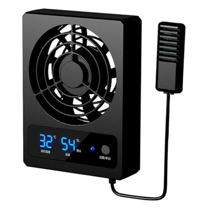Fan for Reptile Enclosure Low Noise Efficient Vent Fan | Cooling Fan for Reptile Tank for Reptiles, Snakes, Rainforest Terrariums, Vivariums, Dragons, Lizards - size: B: (℃)