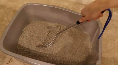 Sand Dipper Cat Poop Scooper & Chicken Poop Scooper - Rugged Big 6" Square Stainless Steel Long Handle for Home Kitty Litter Scoop & Farm Chicken Compatible Coop Scooper (Scoop) - size: 6 - Scoop