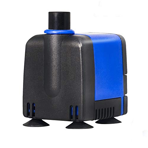 130 GPH Submersible Water Pump - Adjustable Quite Aquariums, Fountains, Hydroponics, and Pond Pump, 2.9 ft Lift, 6.5W - color: Blue; 1 Pack, size: 130 GPH