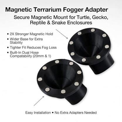 Terrarium Fogger Adapter Magnetic - Mount for 1-inch and 20mm Hose Sprayers, Easy to Install, Enabling efficient Spray Control