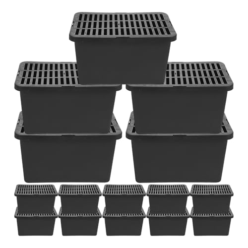 Mobestech 15pcs Small Animal Carrier Cage with Lid, Breathable Plastic Pet Carrier Box for Reptiles, Turtles, Lizards, and Hamsters, Lightweight Small Plastic Pet Transport Container