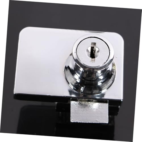 IMIKEYA Zinc Alloy Glass Cabinet Lock 5-8mm Anti-Theft Security Lock with 2 Keys for Display Case Door Furniture Hardware