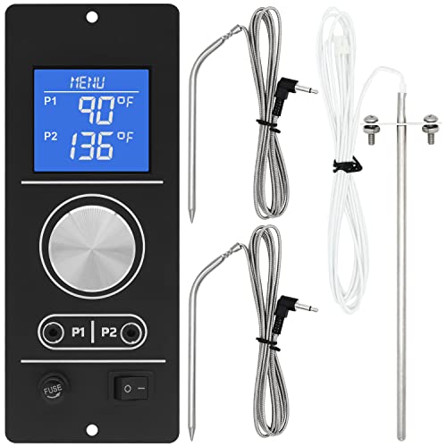 Digital Thermostat Controller for Camp Chef Gen 2 Retro Non-Wi-Fi Grill | PG24-82, Comes with Dual Meat Probes and RTD Temperature Sensor, Digital display shows chamber and food temperature data, - size: For Camp Chef Gen 2 Retro Pellet