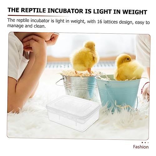 Compartment Reptile Egg Incubator Tray for Tortoise and Lizard Hatching Durable Plastic Breeding Box with Transparent Design for Easy Observation and Reuse
