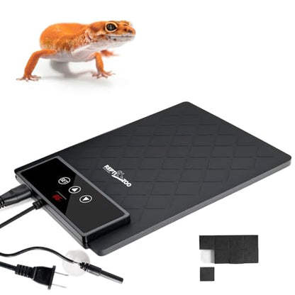 REPTI ZOO Reptile Heat Pad 6"x 8", 11W Reptile Heat mat with Adjustable Thermostat for Turtles, Hermit Crabs, Bearded Dragons, Leopard Geckos, Snakes, Lizards - size: 6"x 8"