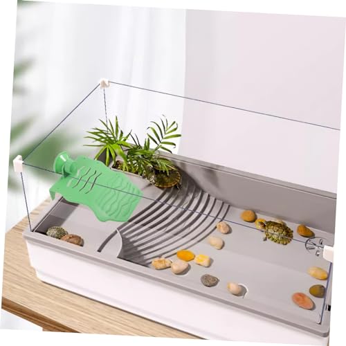 WOONEKY Reptile Basking Platform Cup Turtle Stand for Aquariums Easy to Install Tortoise Decor and Climbing Ramp for Healthy Exercise