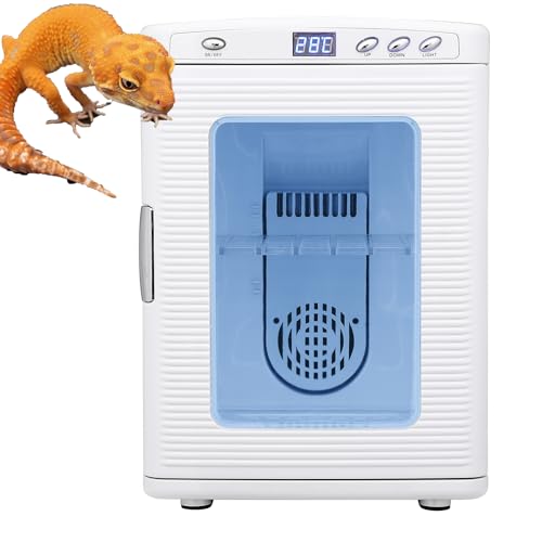 25 L Laboratory Incubator, Portable Reptile Science Laboratory Incubator, Digital Temperature Controlled 10°C-60°C (72°F to 140°F), Reptile Egg Incubator with AC&DC Power for Small Reptiles White - color: White