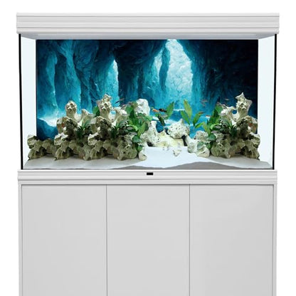 AWERT 30x18 inches Rock Cave Aquarium Background Rock Pillar Terrarium Background Cave Fish Tank Background - size: 30x18in/75x45cm