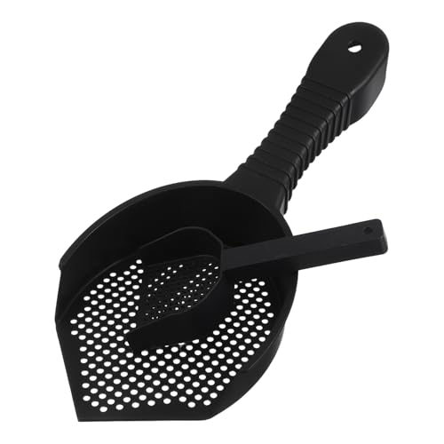 Alasum 2pcs Cat Litter Box Scooper and Reptile Sand Scoop with Fine Sifting Holes, Sturdy Plastic Material, Small and Large Size for Pet Waste Cleaning and Habitat Maintenance