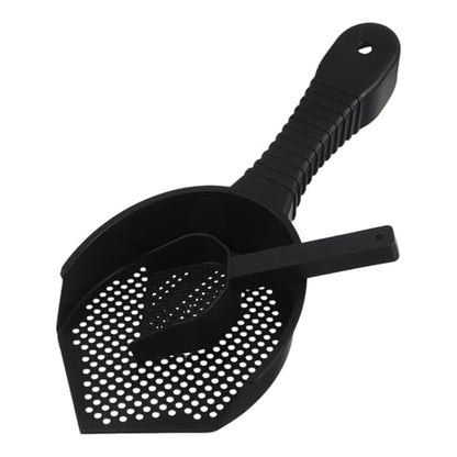 Alasum 2pcs Cat Litter Box Scooper and Reptile Sand Scoop with Fine Sifting Holes, Sturdy Plastic Material, Small and Large Size for Pet Waste Cleaning and Habitat Maintenance