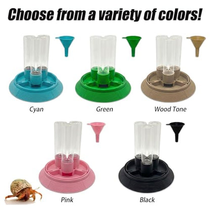 4-in-1 Hermit Crab Feeding Station - Integrated Nutrition and Hydration Center，3D-Printed Tank Accessories Made from Safe Materials, Suitable for Hermit Crabs and Small Reptiles. - color: Black