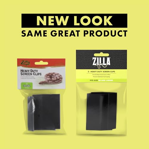 Zilla Heavy Duty Screen Clips, Secures Screen Covers to Terrarium, Fits Size 30G and Larger, 2 pack, Large | Secures Screen Covers to Terrarium, Fits Size 30G and Larger - size: Large