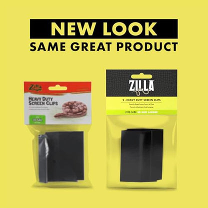 Zilla Heavy Duty Screen Clips, Secures Screen Covers to Terrarium, Fits Size 30G and Larger, 2 pack, Large | Secures Screen Covers to Terrarium, Fits Size 30G and Larger - size: Large