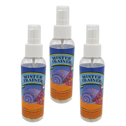 Needzo Hermit Crab Misting Spray Bottle for Cages and Terrariums, Water Bottles for Crabs, Reptiles, and Amphibians, First Pet Starter Kit, Pack of 3, 6.5 Inches