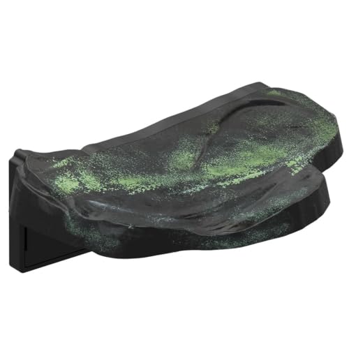 Magnetic Reptile Ledge, Large Magnetic Rock for Geckos, Tree Frogs & Lizards, Climbing Resting Decor, Green, 15.5x9.7x5.4 cm