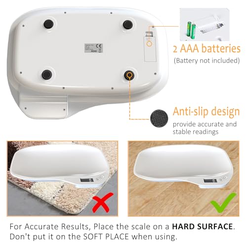Small Animal Digital Scale, 14" x 10" Pet Weighing Scale Max 33lbs | Small Pet Scales for Weighing with LCD Display, Hamster Kitten Puppy Scale, Electronic Kitchen Food Scale, for Newborn Pets