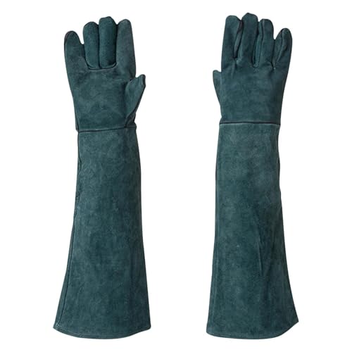 suade Gauntlet Protectors - Animal Handling Gloves, High Temperature Oven Grill Stove Shield, Cut Resistant Accessory Case - color: B