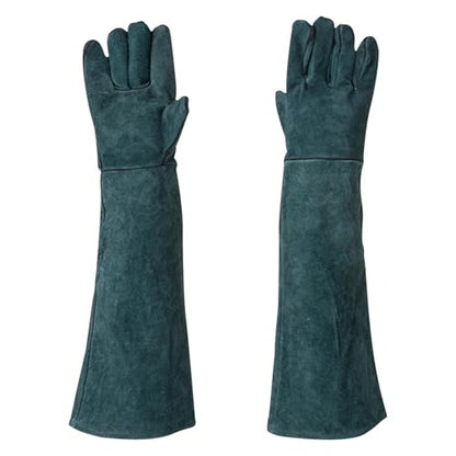 suade Gauntlet Protectors - Animal Handling Gloves, High Temperature Oven Grill Stove Shield, Cut Resistant Accessory Case - color: B