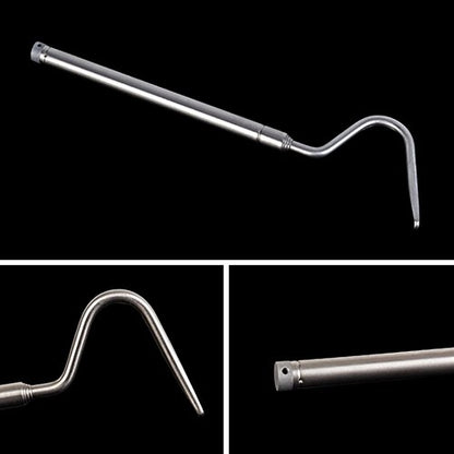 24 Inch Snake Hook Extendable Stainless Steel Handing Tool Reptile Grabber Snake Catcher