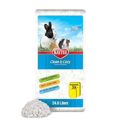 Kaytee Clean & Cozy White Paper Bedding, Made for Small Animals, 24.6 Liters - size: 24.6 Liter