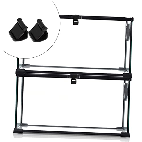 Happyyami 4pcs Durable Reptile Feeding Terrarium Latch Lightweight Escape Lock Buckle for Tortoise Breeding Compatible with Glass Tanks and Enclosures Easy to Install