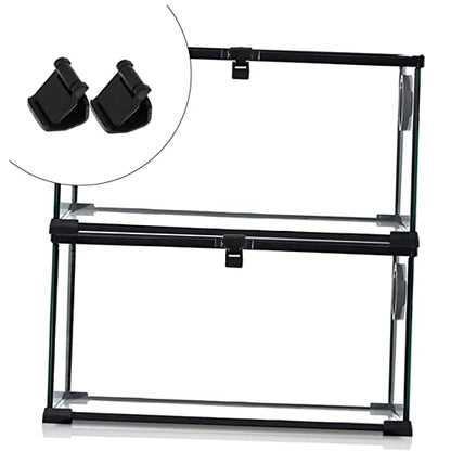 Happyyami 4pcs Durable Reptile Feeding Terrarium Latch Lightweight Escape Lock Buckle for Tortoise Breeding Compatible with Glass Tanks and Enclosures Easy to Install