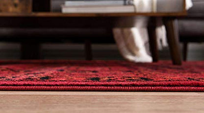 Unique Loom Tekke Collection Area Rug - Sheibani (6' 1" x 9' Rectangle, Red/ Black) - size: 6'1" x 9' (Rectangular)