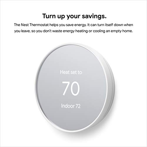 Google Nest Thermostat - Smart Thermostat for Home - Programmable Wifi Thermostat - Snow - color: Snow