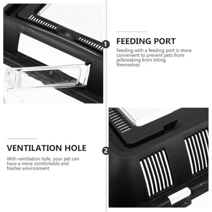 SHINEOFI Transparent Turtle Habitat Box with Ventilation Lightweight Reptile Breeding Container for Turtles Spiders and Reptiles Compact and Transport Case