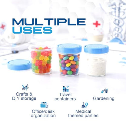 Dynarex LabChoice Specimen Containers for Urine Sample Collection - 4 oz - Non-Sterile - Frosted Writing Label - Leak-Resistant Screw-On Cap, Case of 500 | Polypropylene Cup, Polyethylene Screw Cap, Frosted Writing Area, Leak Resistant Closure, Urine Coll